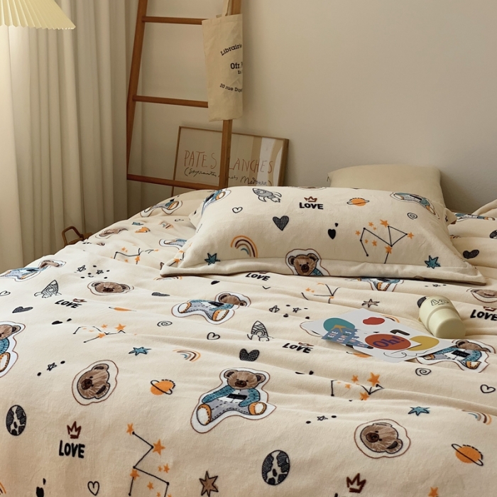 91家纺网 家纺一手货源 找家纺 （总）时年家纺 2021新款牛奶绒印花系列四件套