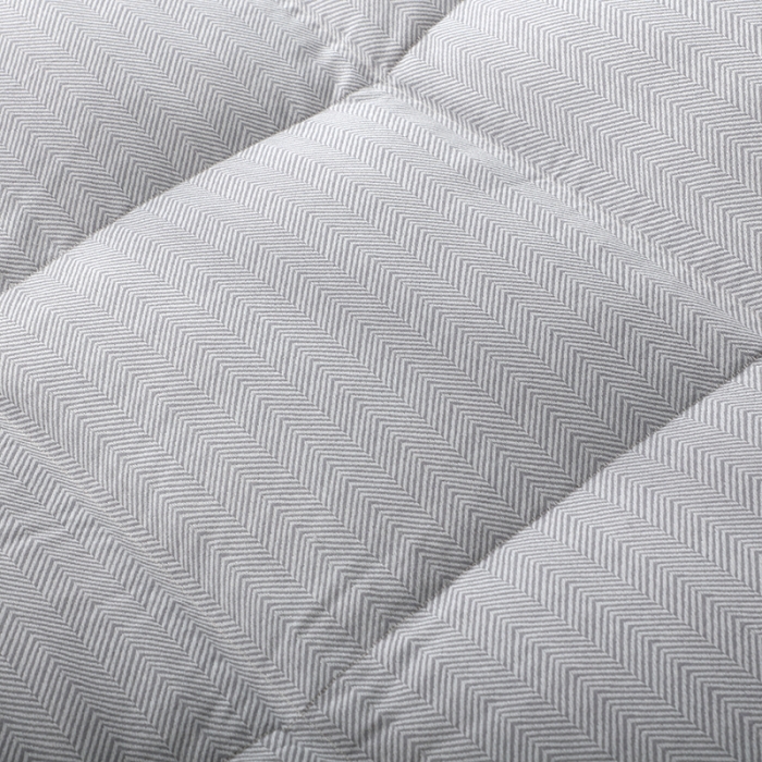 91家纺网 家纺一手货源 找家纺 锦瑞羽绒 2024新款千鸟格80支羊绒棉鹅绒被冬被被子被芯 蓝灰千鸟格