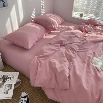 91家纺网 家纺一手货源 找家纺 （总）曼谷新款ins美棉磨毛纯色混搭拼色四件套