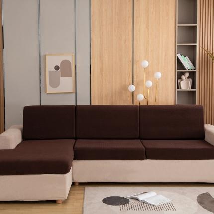 纤品绘 2021新款沙发垫套马卡龙双面双色全包款 马卡龙-咖+黑巧咖
