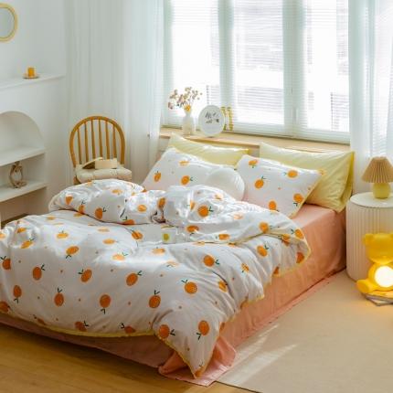 91家纺网 家纺一手货源 找家纺 （总）沐辰 2021新款婴儿级A类全棉双层纱四件套