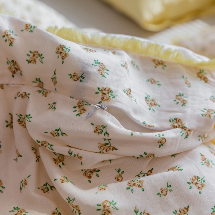 91家纺网 家纺一手货源 找家纺 沐辰 2021新款婴儿级A类全棉双层纱四件套 花海