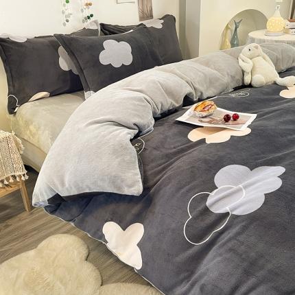 91家纺网 家纺一手货源 找家纺 （总）慕尚2022新款田园花卉类牛奶绒四件套