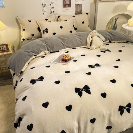 91家纺网 家纺一手货源 找家纺 （总）慕尚2022新款田园花卉类牛奶绒四件套