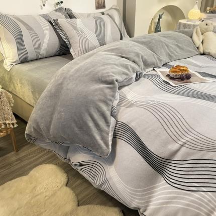 91家纺网 家纺一手货源 找家纺 （总）慕尚2022新款田园花卉类牛奶绒四件套