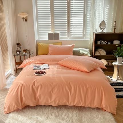 91家纺网 家纺一手货源 找家纺 （总）希文2022秋冬单品床单被套枕头全棉磨毛纯色四件套