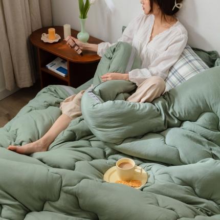 91家纺网 家纺一手货源 找家纺 （总）U被家纺 2022秋冬新款日式立体冬被（韩模图）