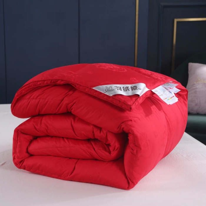 91家纺网 家纺一手货源 找家纺 （总）锦瑞羽绒 2024新款喜结连理羽绒被80支全棉贡缎提花