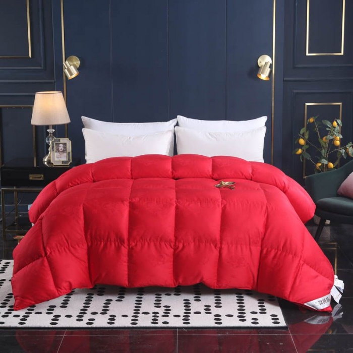 91家纺网 家纺一手货源 找家纺 （总）锦瑞羽绒 2024新款国标95白鹅绒被-喜结连理