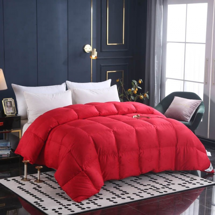 91家纺网 家纺一手货源 找家纺 （总）锦瑞羽绒 2024新款国标95白鹅绒被-喜结连理