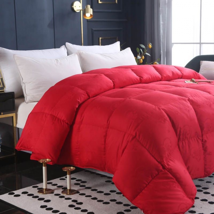 91家纺网 家纺一手货源 找家纺 （总）锦瑞羽绒 2024新款国标95白鹅绒被-喜结连理