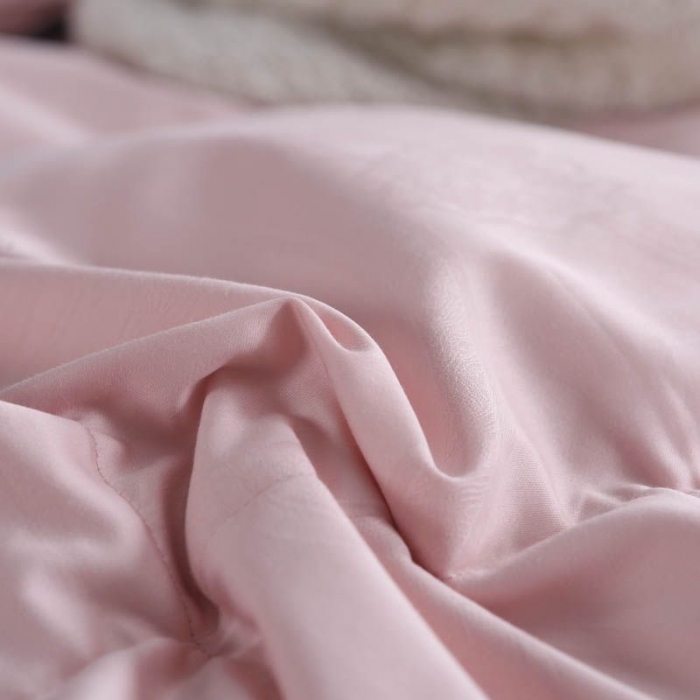 91家纺网 家纺一手货源 找家纺 锦瑞羽绒 2024新款丽莎鹅绒被80支全棉贡缎提花 豆沙