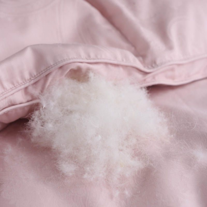 91家纺网 家纺一手货源 找家纺 锦瑞羽绒 2024新款丽莎鹅绒被80支全棉贡缎提花 豆沙