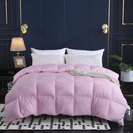 91家纺网 家纺一手货源 找家纺 锦瑞羽绒 2024新款国标95白鹅绒被-丽莎羽绒被 粉色