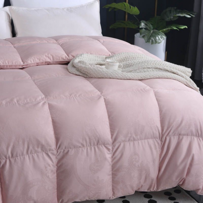 91家纺网 家纺一手货源 找家纺 锦瑞羽绒 2024新款国标95白鹅绒被-丽莎羽绒被 豆沙