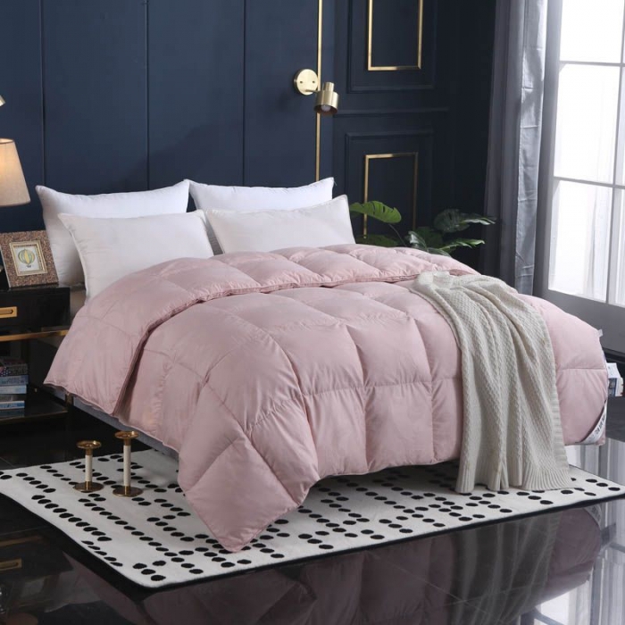 91家纺网 家纺一手货源 找家纺 锦瑞羽绒 2024新款国标95白鹅绒被-丽莎羽绒被 豆沙