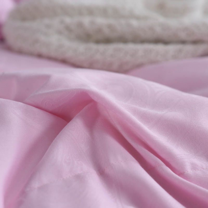 91家纺网 家纺一手货源 找家纺 锦瑞羽绒 2024新款国标95白鹅绒被-丽莎羽绒被 粉色