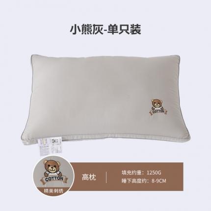 91家纺网 家纺一手货源 找家纺 （总）姝辰 2025新款全棉A类刺绣小熊安睡柔软枕头枕芯
