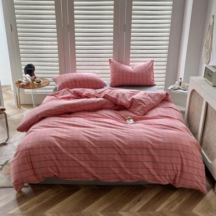 91家纺网 家纺一手货源 找家纺 （总）柠萌家居 2025新款全棉色织水洗棉床品单被套