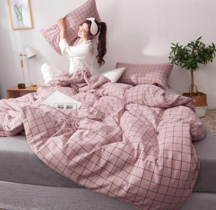 91家纺网 家纺一手货源 找家纺 （总）柠萌家居 2025新款全棉色织水洗棉床品单被套