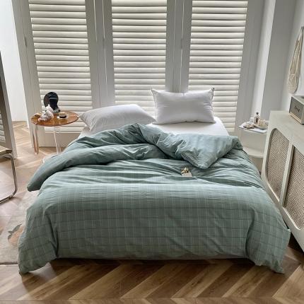 91家纺网 家纺一手货源 找家纺 （总）柠萌家居 2025新款全棉色织水洗棉床品单被套