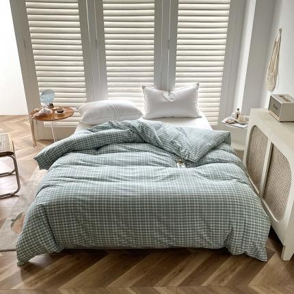 91家纺网 家纺一手货源 找家纺 （总）柠萌家居 2025新款全棉色织水洗棉床品单被套