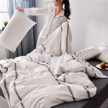 91家纺网 家纺一手货源 找家纺 （总）柠萌家居 2025新款全棉色织水洗棉床品单被套