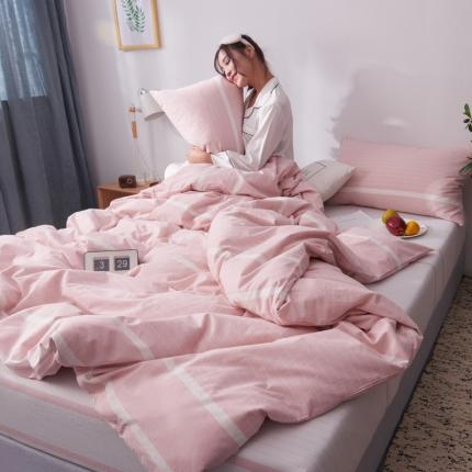 91家纺网 家纺一手货源 找家纺 （总）柠萌家居 2025新款全棉色织水洗棉床品单被套