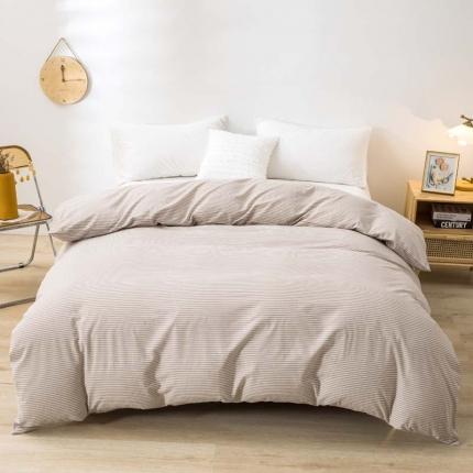 91家纺网 家纺一手货源 找家纺 （总）柠萌家居 2025新款全棉色织水洗棉床品单被套