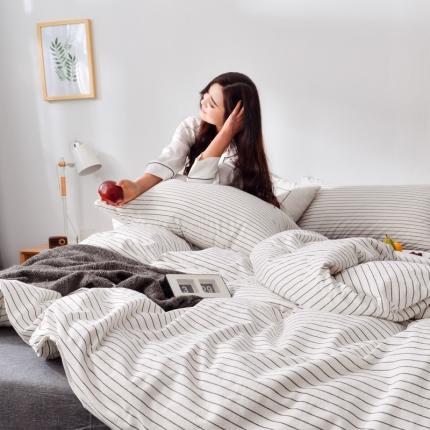 91家纺网 家纺一手货源 找家纺 （总）柠萌家居 2025新款全棉色织水洗棉床品单被套