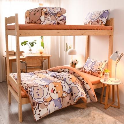 91家纺网 家纺一手货源 找家纺 (总）斯尔顿 2025新款高克重牛奶绒三件套 学生三件套