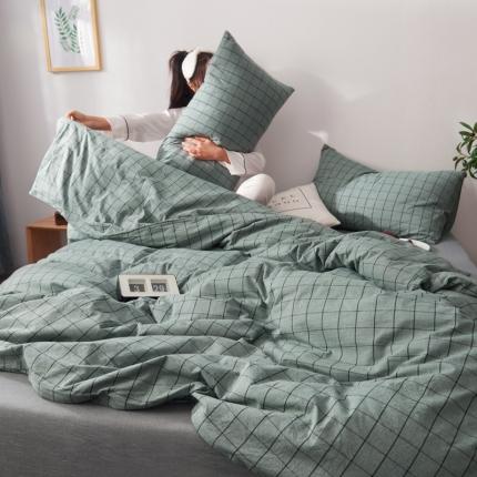 91家纺网 家纺一手货源 找家纺 （总）柠萌家居 2021新款全棉色织水洗棉床品四件套