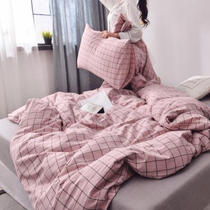 91家纺网 家纺一手货源 找家纺 （总）柠萌家居 2021新款全棉色织水洗棉床品四件套