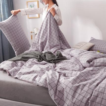 91家纺网 家纺一手货源 找家纺 （总）柠萌家居 2021新款全棉色织水洗棉床品四件套