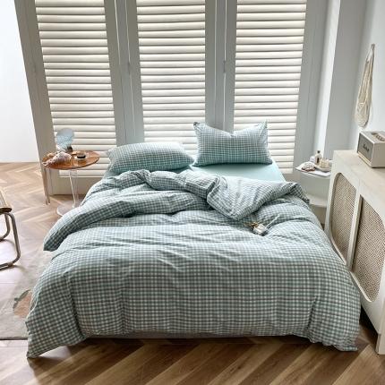 91家纺网 家纺一手货源 找家纺 （总）柠萌家居 2021新款全棉色织水洗棉床品四件套