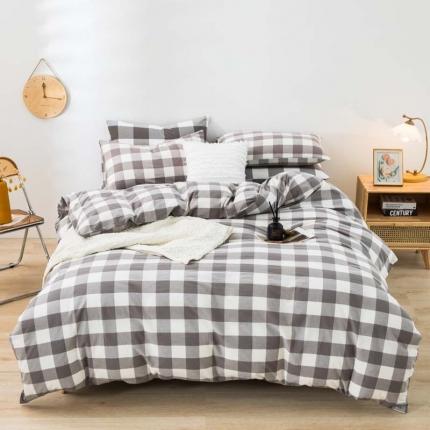 91家纺网 家纺一手货源 找家纺 （总）柠萌家居 2021新款全棉色织水洗棉床品四件套