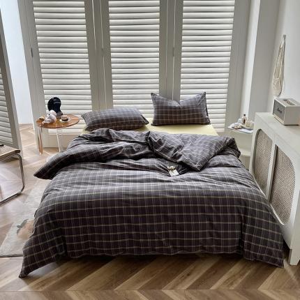 91家纺网 家纺一手货源 找家纺 （总）柠萌家居 2021新款全棉色织水洗棉床品四件套