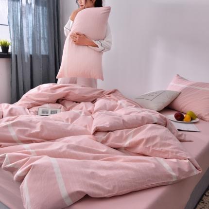 91家纺网 家纺一手货源 找家纺 （总）柠萌家居 2021新款全棉色织水洗棉床品四件套