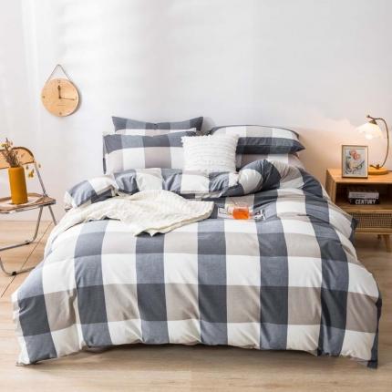 91家纺网 家纺一手货源 找家纺 （总）柠萌家居 2021新款全棉色织水洗棉床品四件套