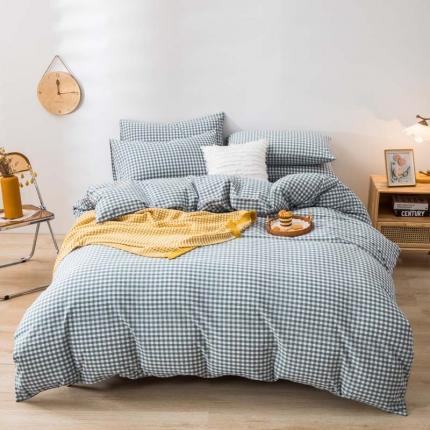 91家纺网 家纺一手货源 找家纺 （总）柠萌家居 2021新款全棉色织水洗棉床品四件套