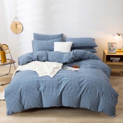 91家纺网 家纺一手货源 找家纺 （总）柠萌家居 2021新款全棉色织水洗棉床品四件套