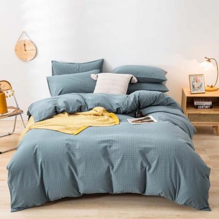 91家纺网 家纺一手货源 找家纺 （总）柠萌家居 2021新款全棉色织水洗棉床品四件套