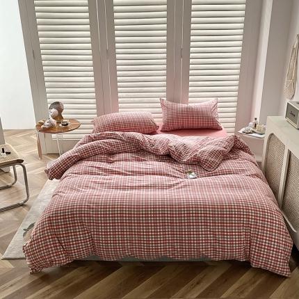 91家纺网 家纺一手货源 找家纺 （总）柠萌家居 2021新款全棉色织水洗棉床品四件套