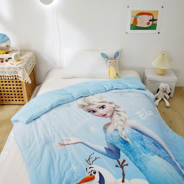 91家纺网 家纺一手货源 找家纺 小芽家居 迪士尼牛奶丝抗菌防螨被 冰雪公主