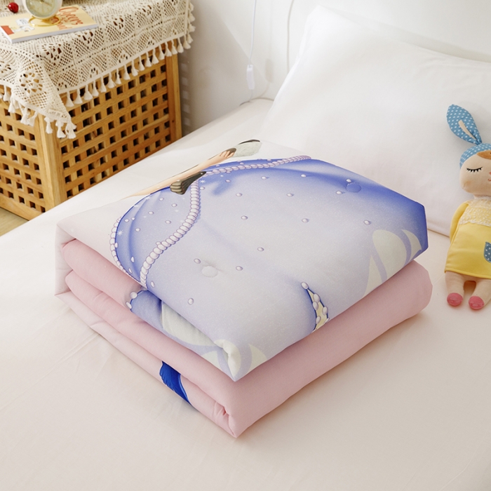 91家纺网 家纺一手货源 找家纺 小芽家居 迪士尼牛奶丝抗菌防螨被 苏菲亚公主