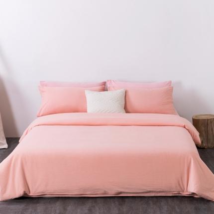 91家纺网 家纺一手货源 找家纺 （总）玖弘家居 2023新款纯色系列全棉色织水洗棉四件套