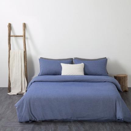 91家纺网 家纺一手货源 找家纺 （总）玖弘家居 2023新款纯色系列全棉色织水洗棉四件套