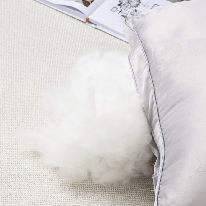 91家纺网 家纺一手货源 找家纺 其乐枕芯 2021新款贡缎提花枕 本草灰