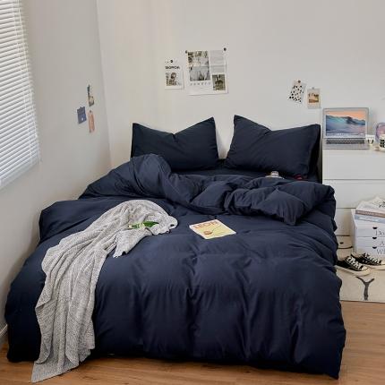 91家纺网 家纺一手货源 找家纺 （总）优承佳生活馆 2023新款纯色亲肤磨毛四件套