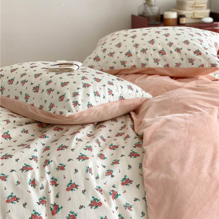 91家纺网 家纺一手货源 找家纺 棉眠 2021新款棉加绒四件套 安妮假日（棉加绒）